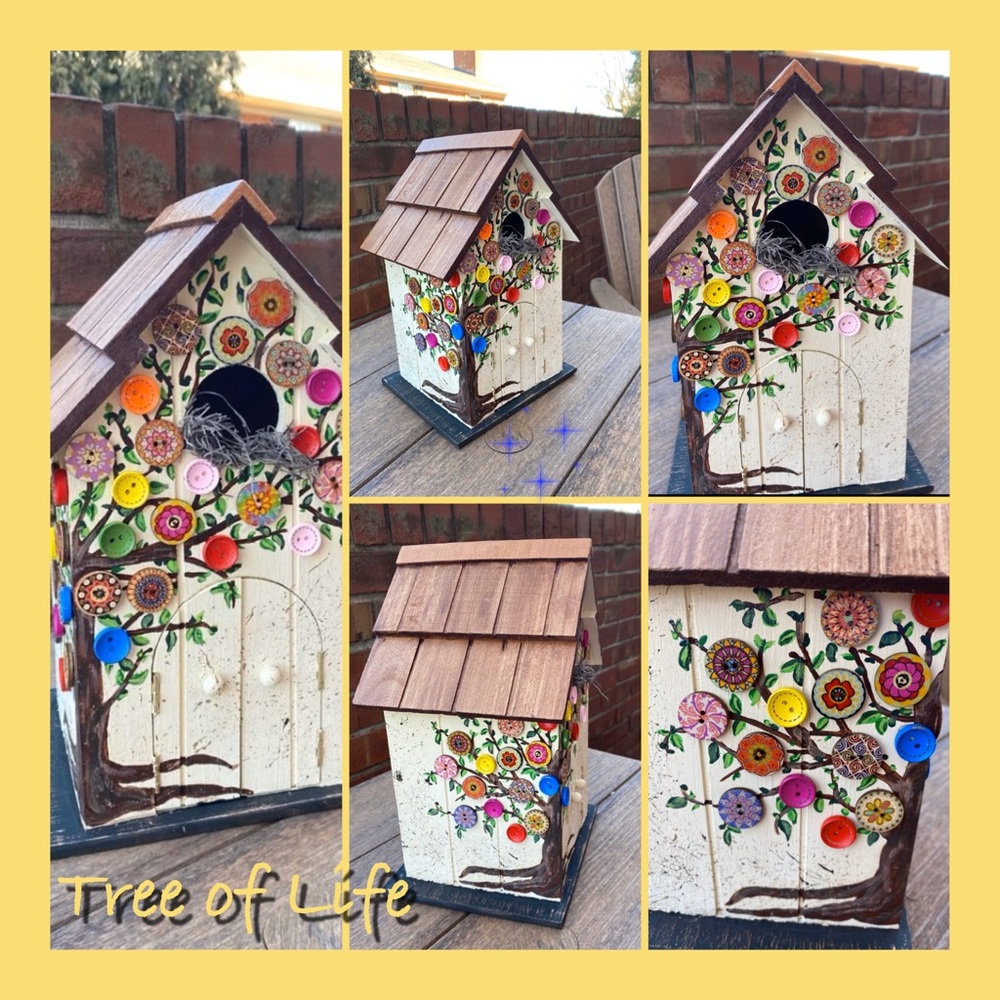 Handpainted birdhouse - “The Tree of Life”